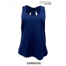 CAMISILLA CARACOL SUELTA COMB. ( 2330 ) AZUL MARINO