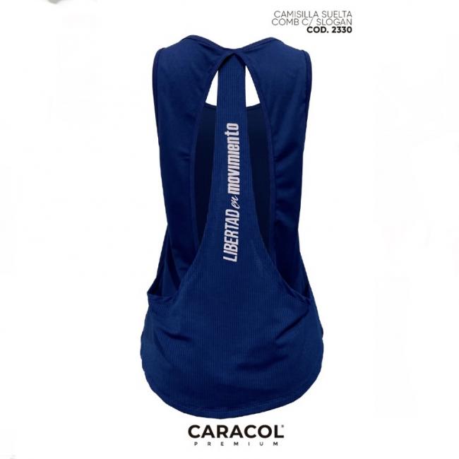 CAMISILLA CARACOL SUELTA COMB. ( 2330 ) AZUL MARINO