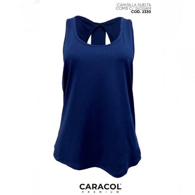 CAMISILLA CARACOL SUELTA COMB. ( 2330 ) AZUL MARINO L