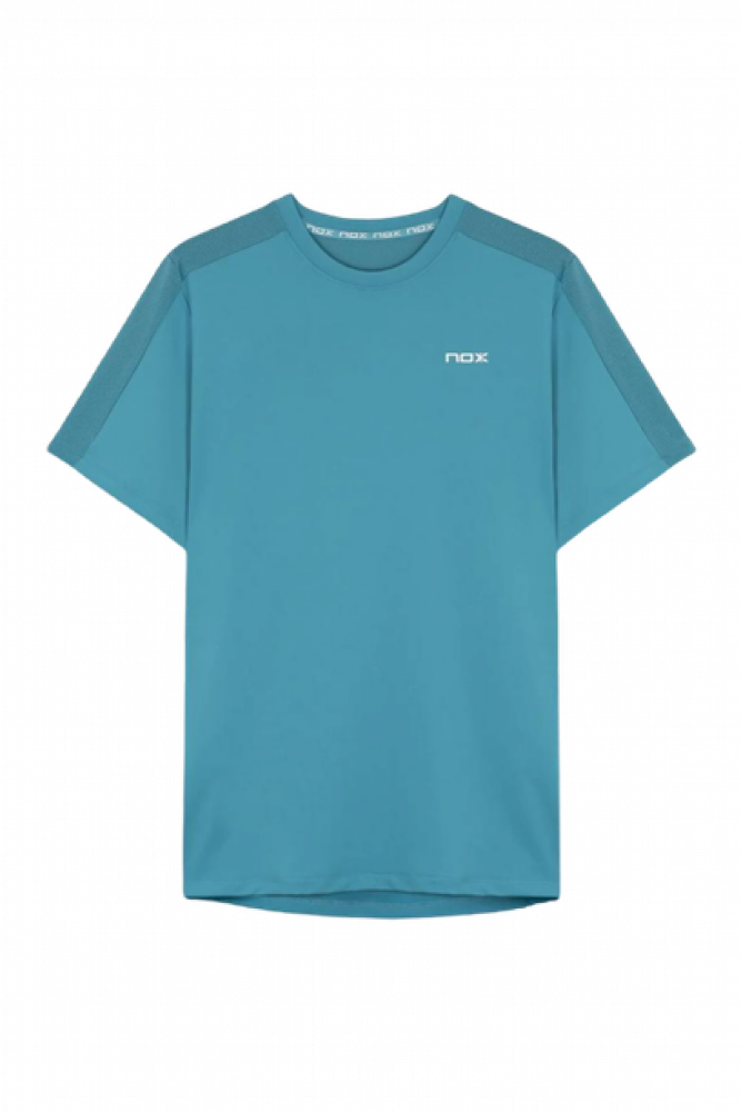 CAMISETA PÁDEL HOMBRE PRO AZUL Y LIMA