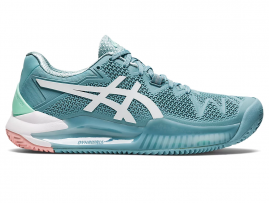 CALZADO ASICS GEL RESOLUTION 8 CLAY SMOKE BLUE/WHITE