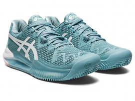 CALZADO ASICS GEL RESOLUTION 8 CLAY SMOKE BLUE/WHITE