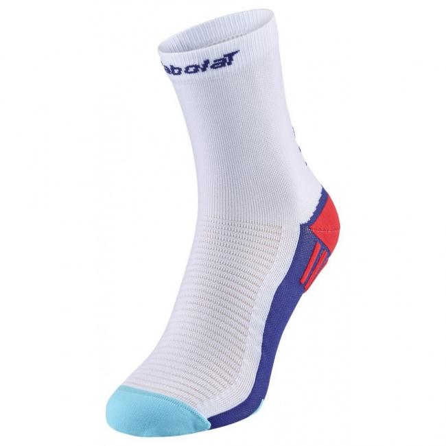 MEDIA BABOLAT ANTIDESLIZANTE BLANCO/AZUL SURF