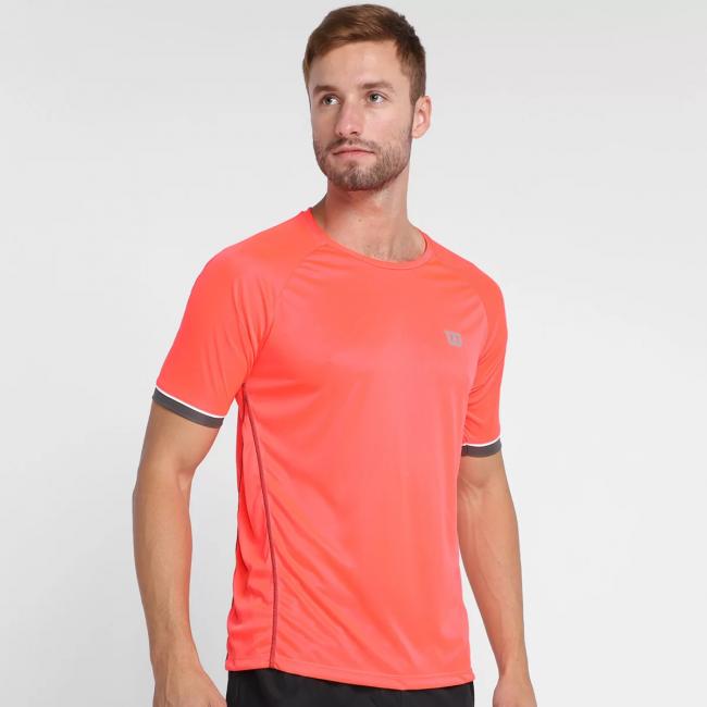 CAMISETA WILSON TOUR NEON CORAL