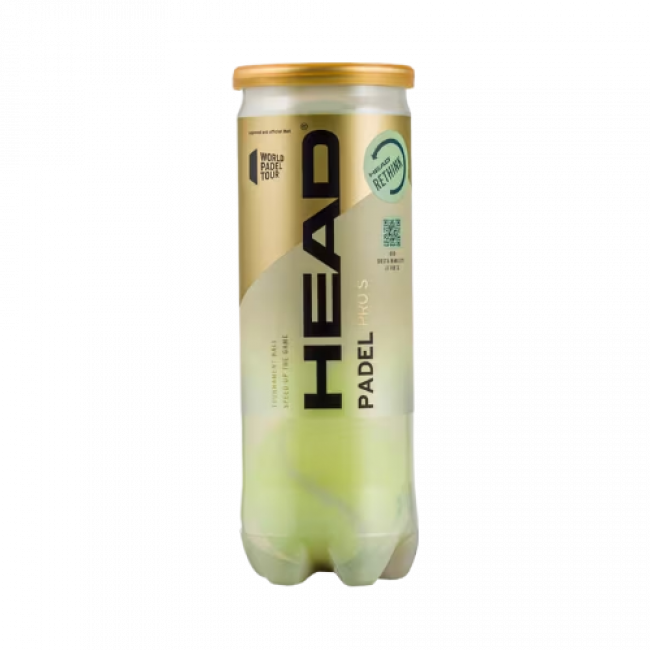 TUBO DE PELOTAS HEAD PADEL PRO S (NUEVO)