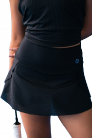 SHORT POLLERA PRANA NEGRO M