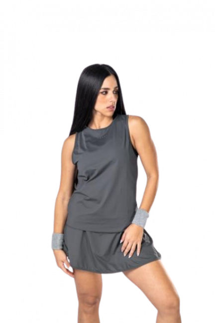 SHORT POLLERA PRANA GRIS