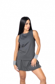 SHORT POLLERA PRANA GRIS